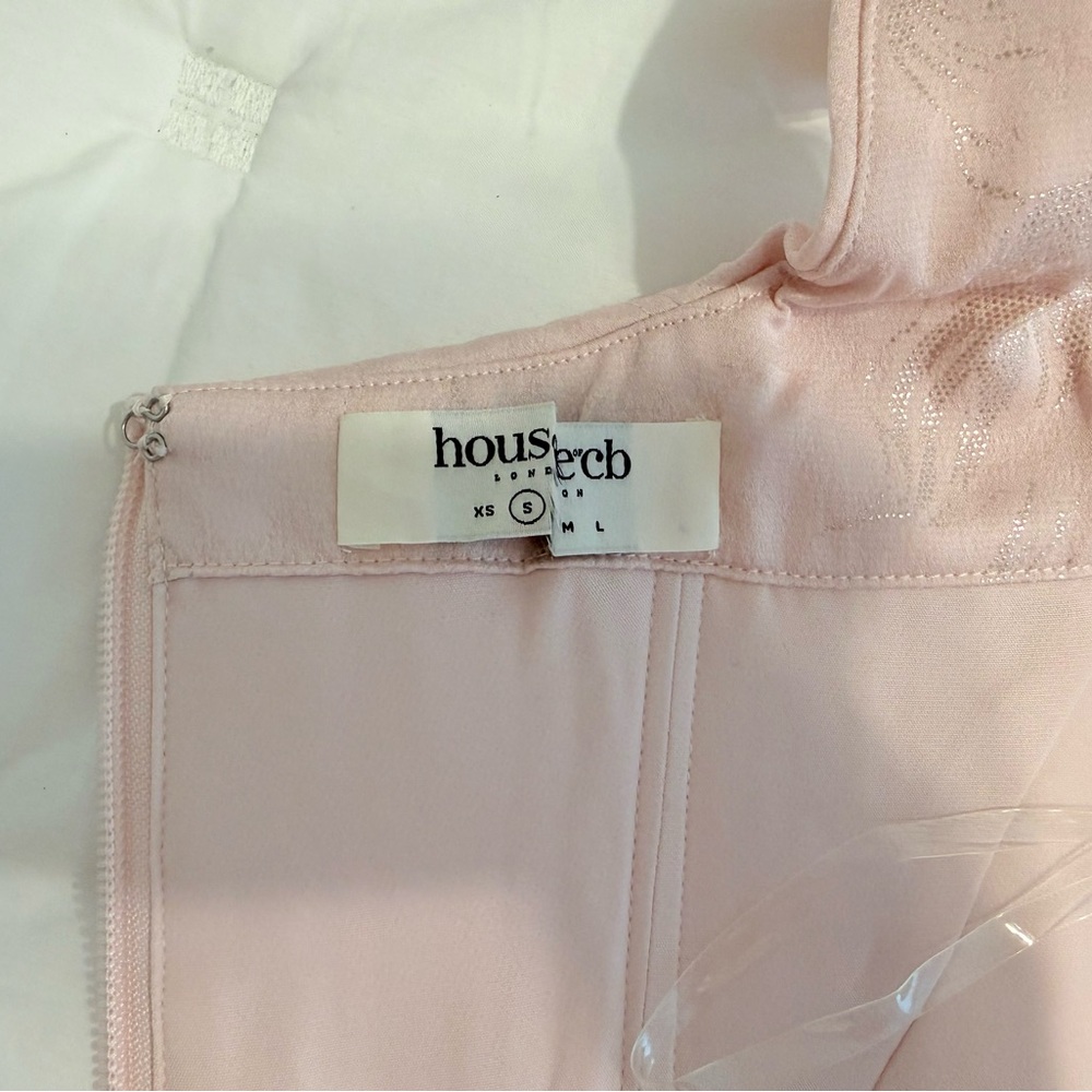 House of CB 'Rafa' pink floral satin longline corset size Small Cup A/C - Picture 5 of 7